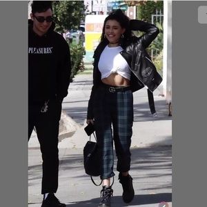 green plaid brandy melville pants